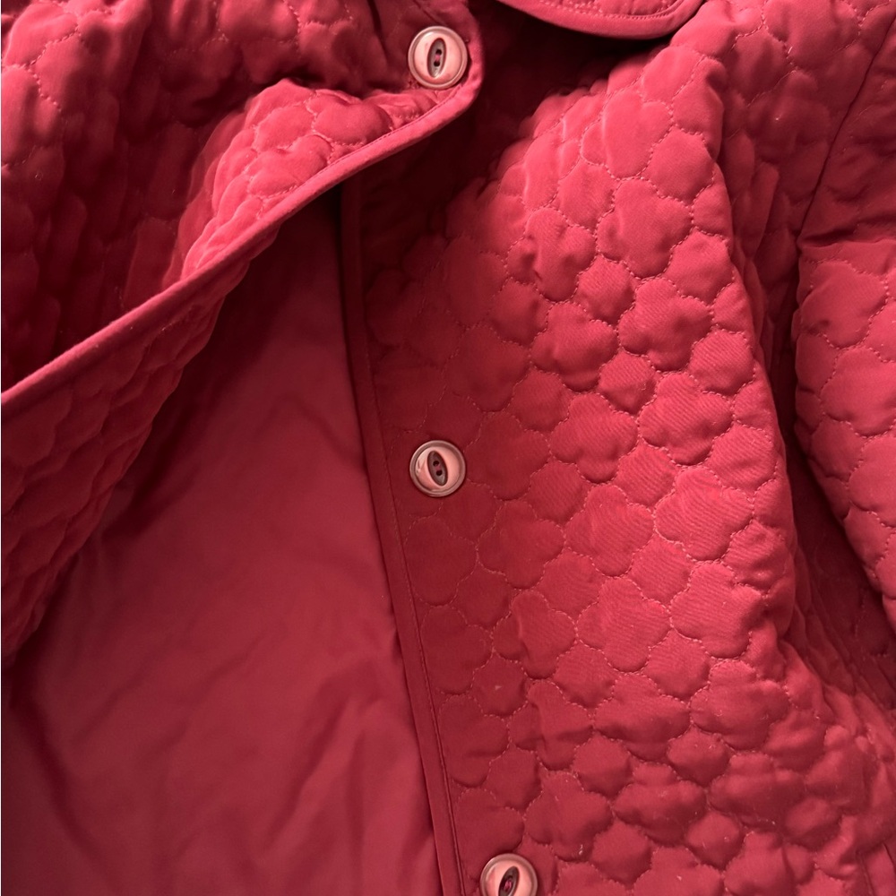 St. John's‎ Bay Red Quilted Puffer Jacket Size L Outdoor Work Casual - Picture 7 of 9